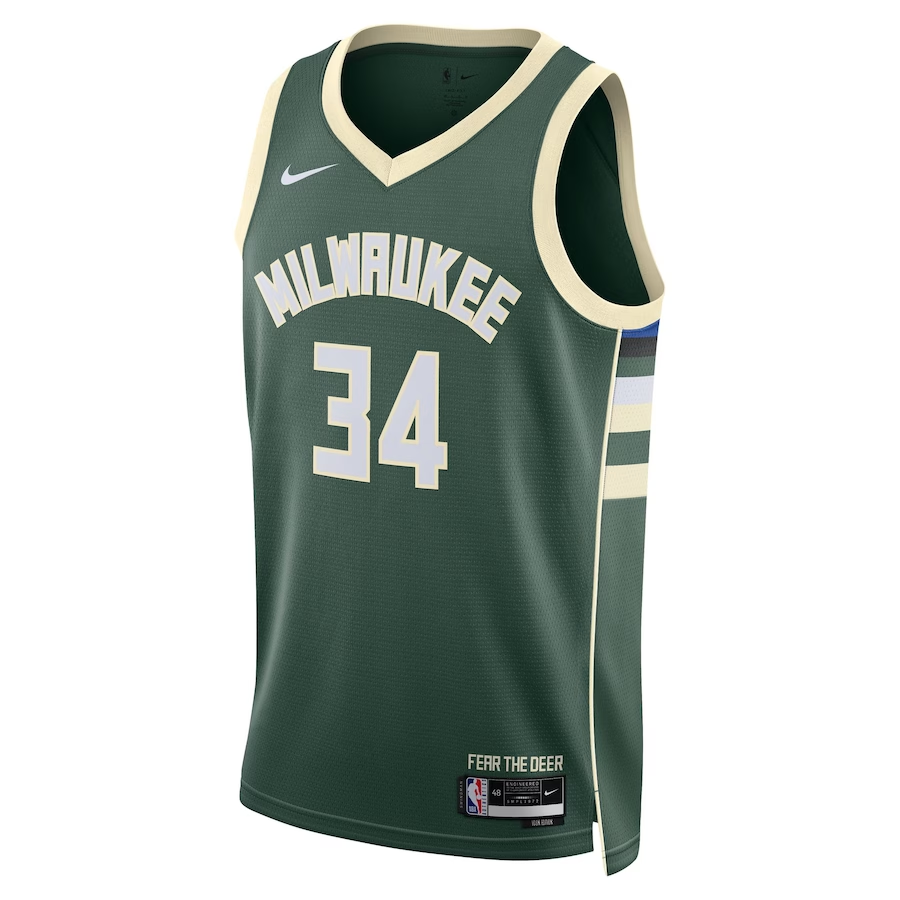 Giannis Antetokounmpo Milwaukee Bucks Unisex Swingman Jersey Icon Edition Hunter Green