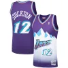 John Stockton Utah Jazz Hardwood Classics Swingman Jersey Purple