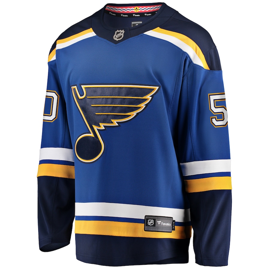 Men's Jordan Binnington St.Louis Blues Breakaway Home Jersey