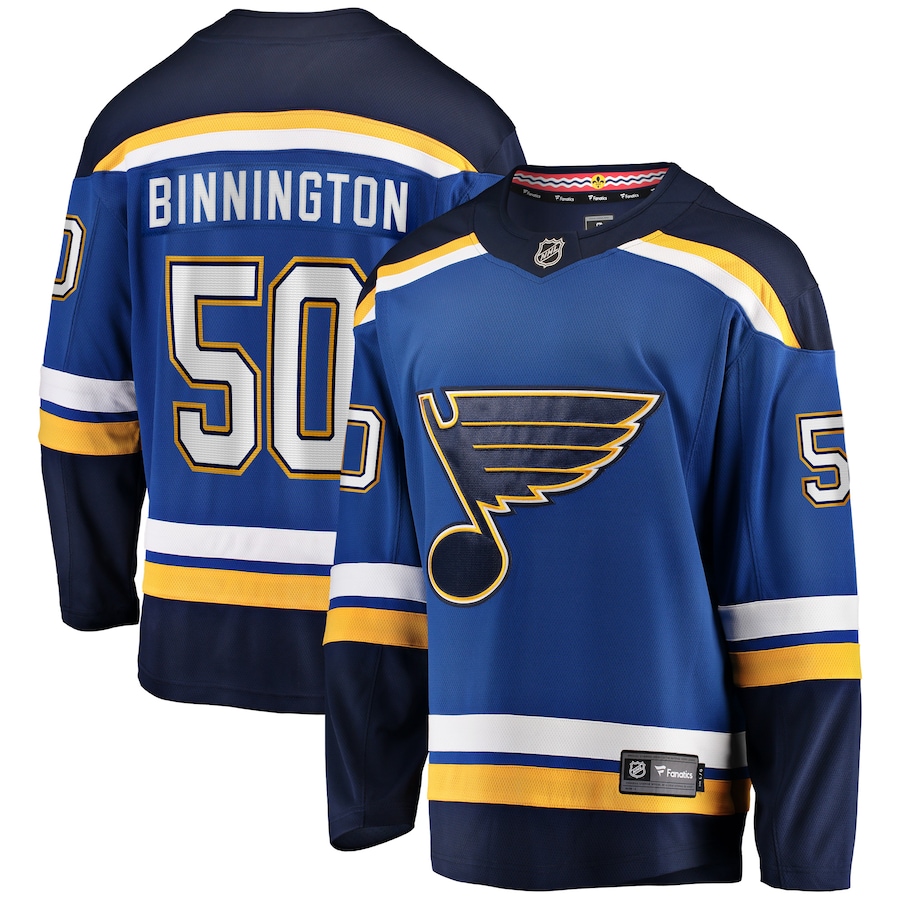 Men's Jordan Binnington St.Louis Blues Breakaway Home Jersey