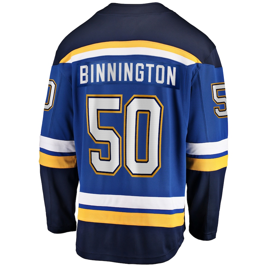 Men's Jordan Binnington St.Louis Blues Breakaway Home Jersey
