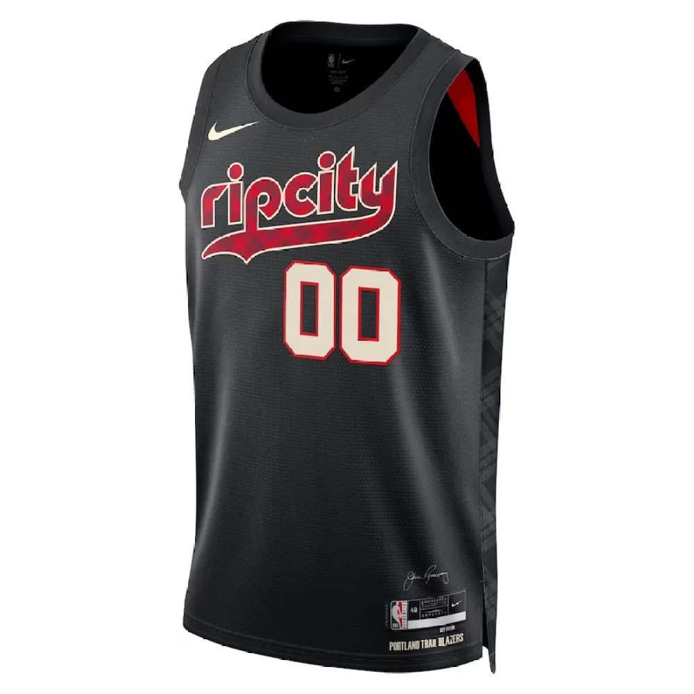 Portland Trail Blazers Unisex 2023/24 Custom Swingman Jersey Black City Edition