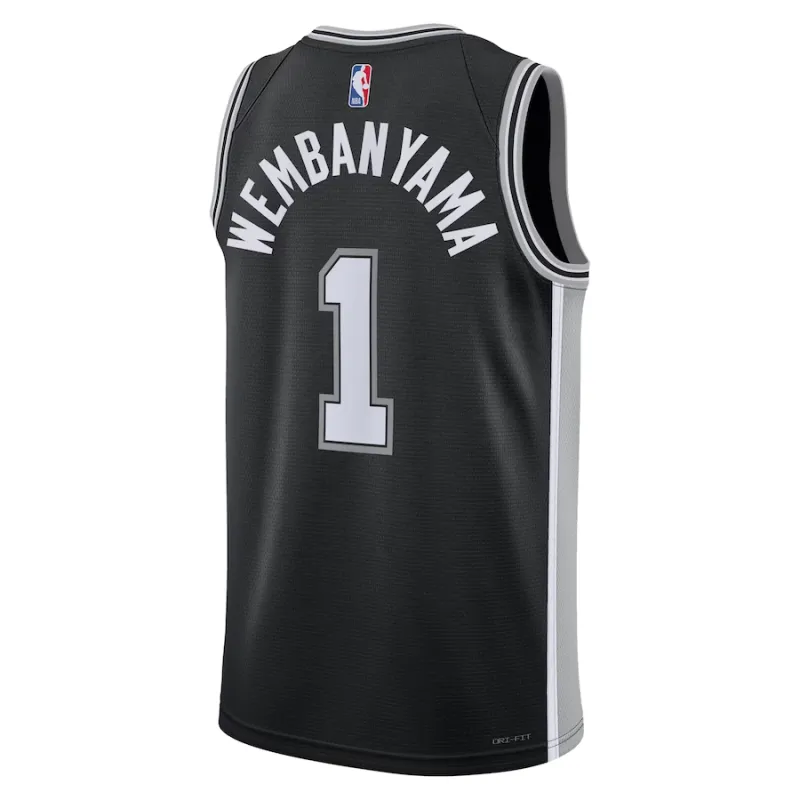 Victor Wembanyama San Antonio Spurs Unisex 2023 NBA Draft First Round Pick Swingman Jersey Icon Edition Black