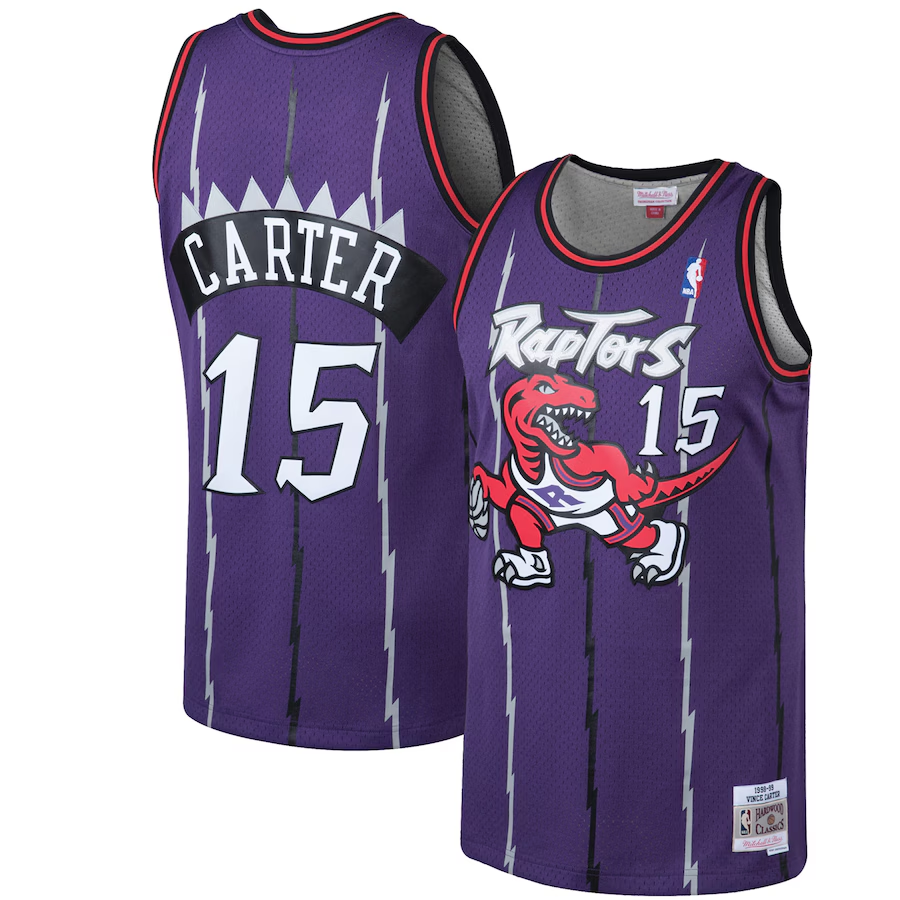 Vince Carter Toronto Raptors 1998/99 Hardwood Classics Swingman Jersey Purple