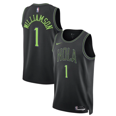 Zion Williamson New Orleans Pelicans Unisex 2023/24 Swingman Jersey Black City Edition 01