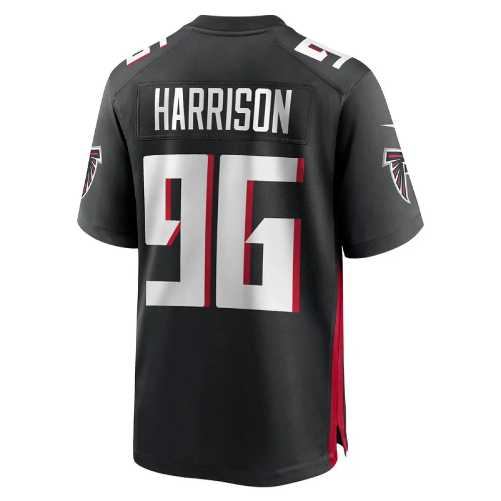 Men's Atlanta Falcons Zach Harrison Black Team Game Jersey