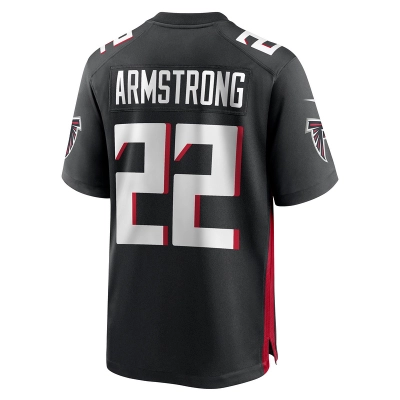 Men's Atlanta Falcons Cornell Armstrong Black Team Game Jersey 02