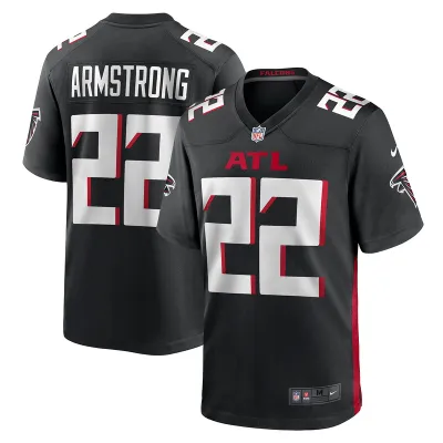 Men's Atlanta Falcons Cornell Armstrong Black Team Game Jersey 01