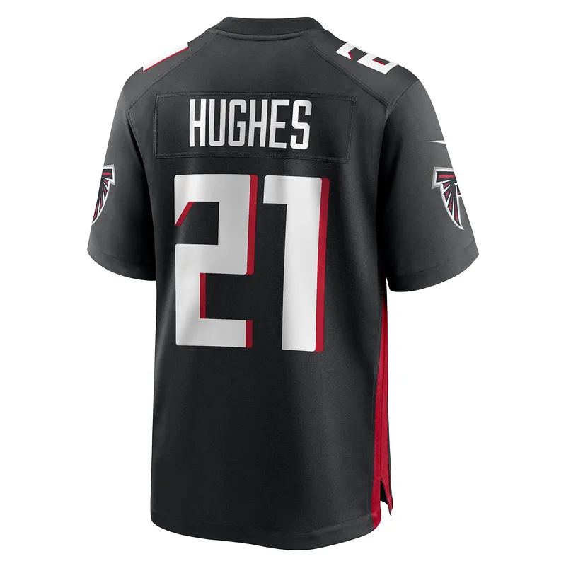 Men's Atlanta Falcons Mike Hughes Black Game Player Jersey