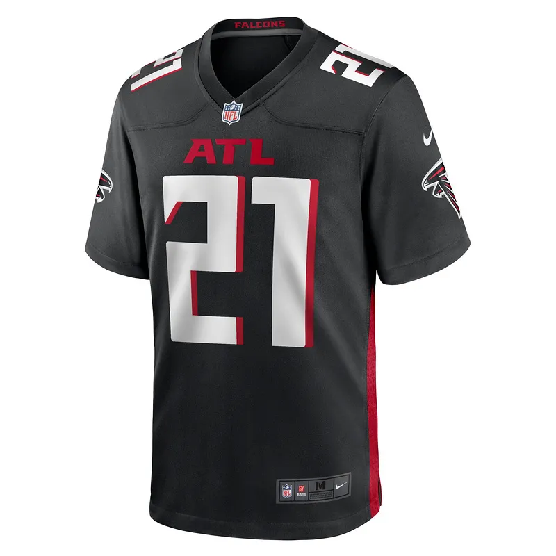 Men's Atlanta Falcons Mike Hughes Black Game Player Jersey