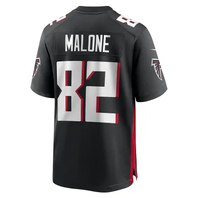 Men's Atlanta Falcons Xavier Malone Black Game Jersey 02