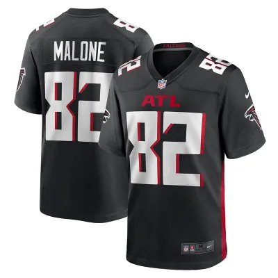 Men's Atlanta Falcons Xavier Malone Black Game Jersey 01