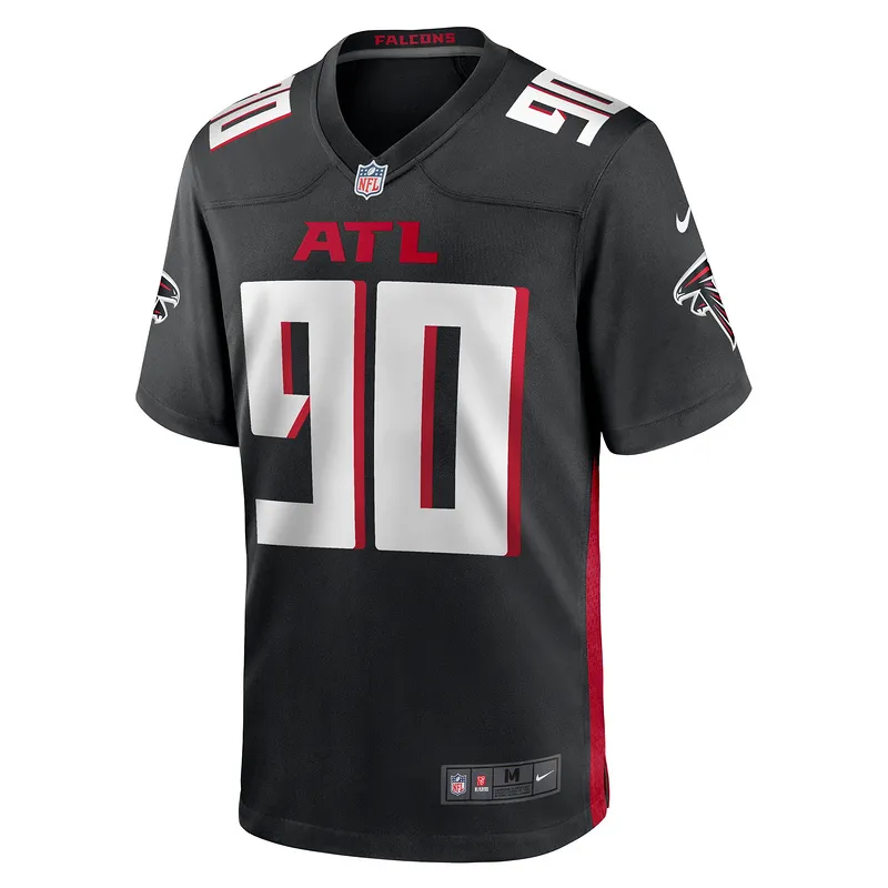 Men's Atlanta Falcons David Onyemata Black Game Player Jersey