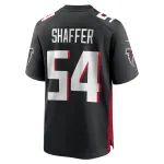 Men's Atlanta Falcons Justin Shaffer Black Game Jersey