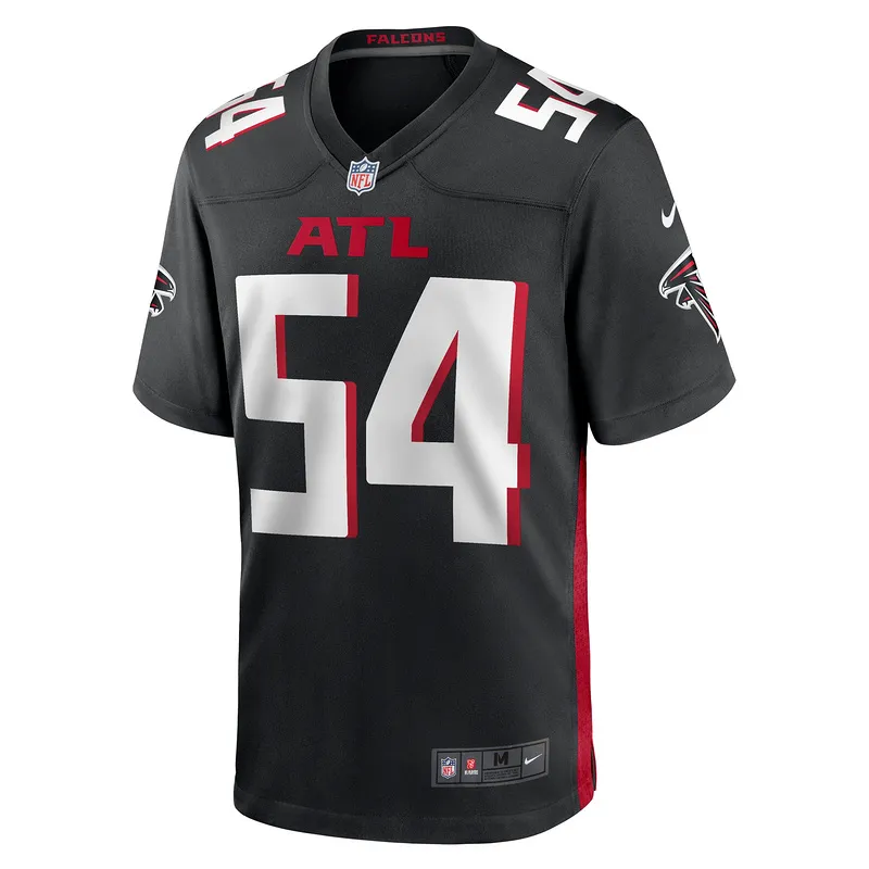 Men's Atlanta Falcons Justin Shaffer Black Game Jersey