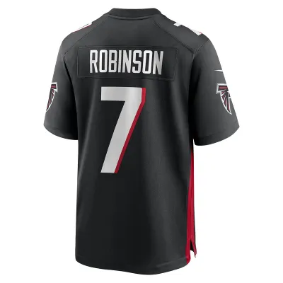Men's Atlanta Falcons Bijan Robinson Black Game Jersey 02