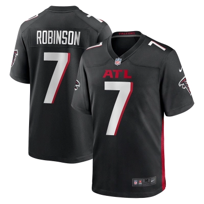 Men's Atlanta Falcons Bijan Robinson Black Game Jersey 01