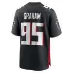 Men's Atlanta Falcons Ta'Quon Graham Black Game Jersey