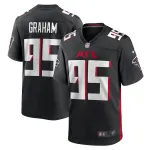 Men's Atlanta Falcons Ta'Quon Graham Black Game Jersey