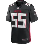 Men's Atlanta Falcons John Abraham Black Game Retired Player Jersey