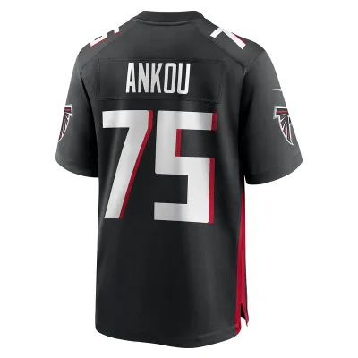 Men's Atlanta Falcons Eli Ankou Black Game Jersey 02