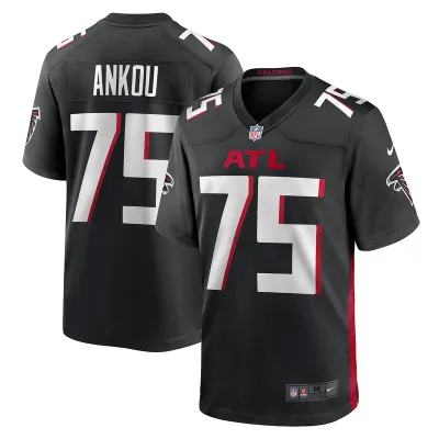 Men's Atlanta Falcons Eli Ankou Black Game Jersey 01