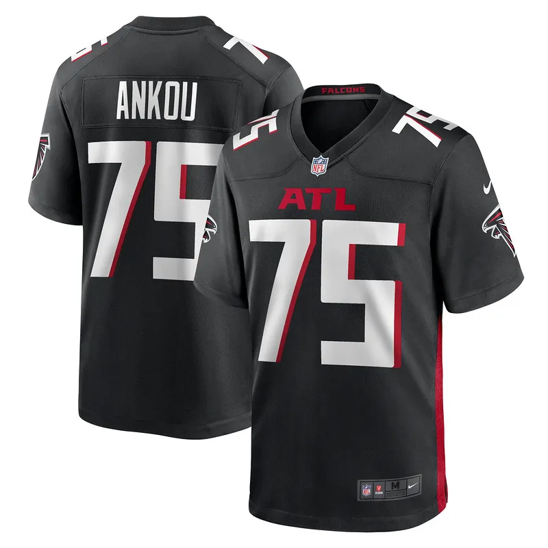 Men's Atlanta Falcons Eli Ankou Black Game Jersey