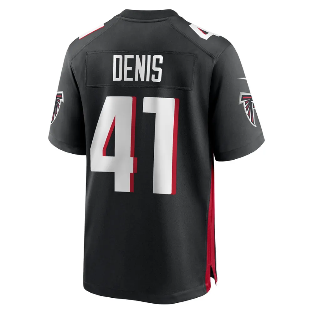 Men's Atlanta Falcons Lukas Denis Black Game Jersey