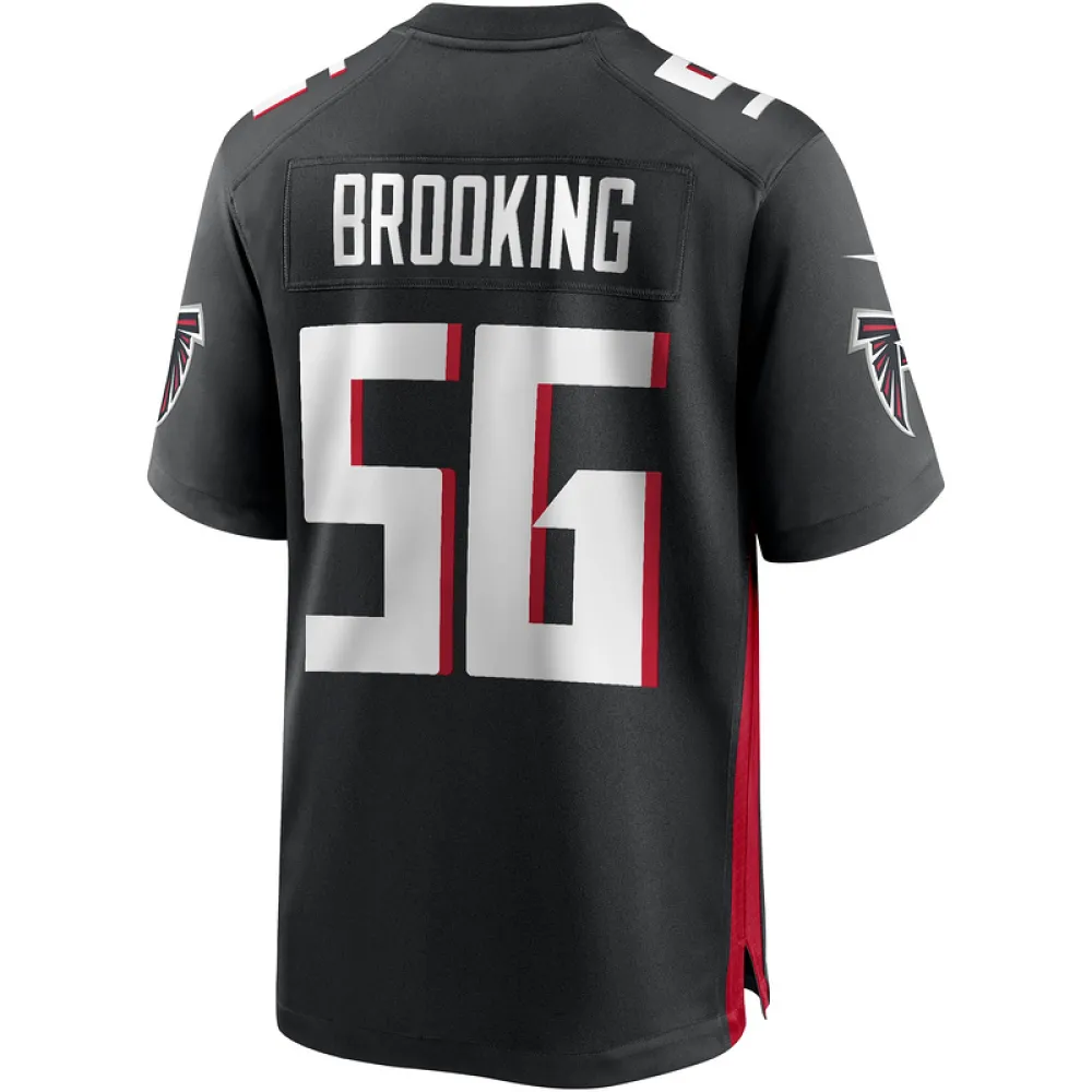 Men's Atlanta Falcons Keith Brooking Black Game Retired Player Jersey