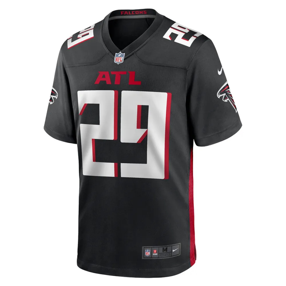 Men's Atlanta Falcons Micah Abernathy Black Team Game Jersey