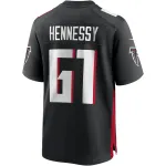 Men's Atlanta Falcons Matt Hennessy Black Player Game Jersey