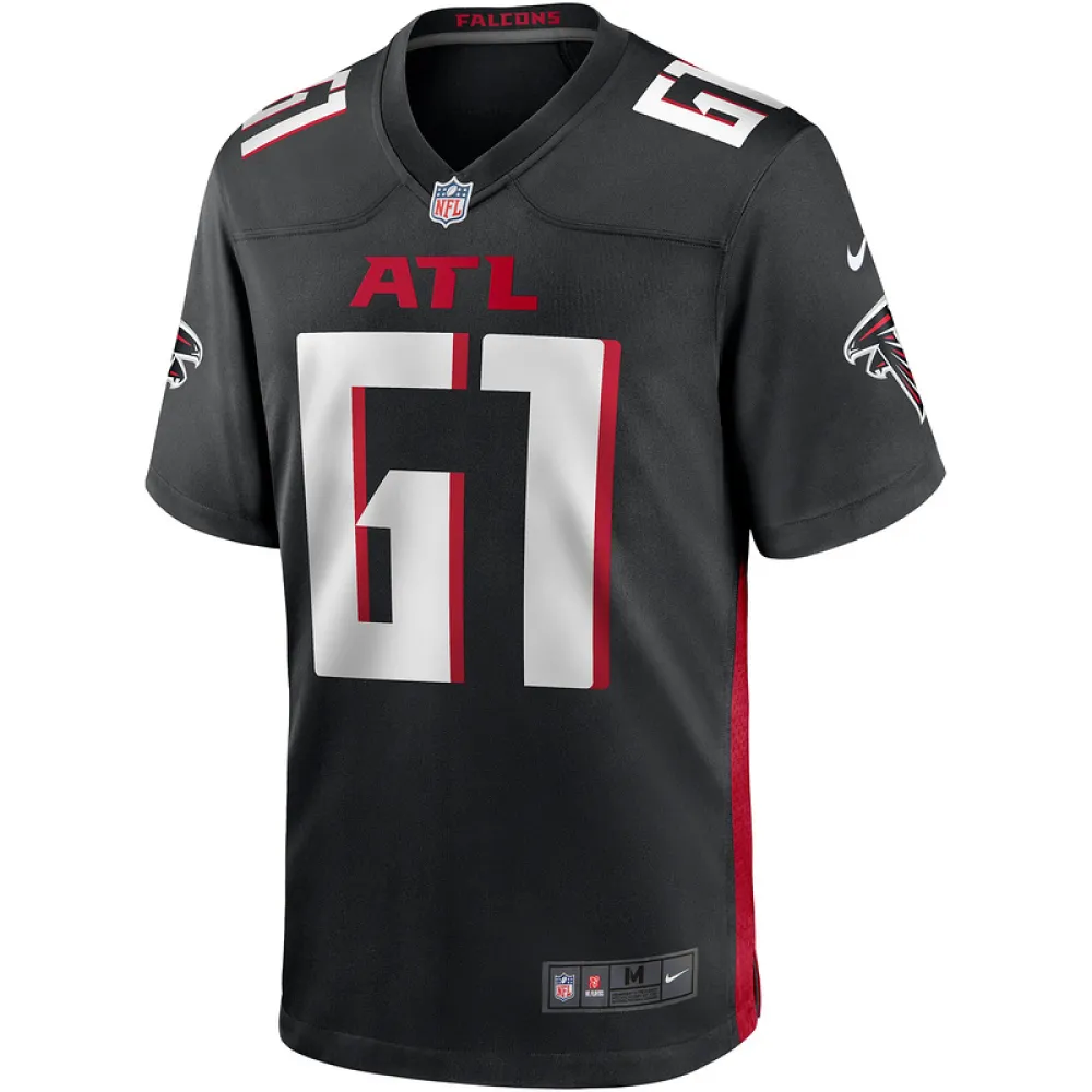 Men's Atlanta Falcons Matt Hennessy Black Player Game Jersey