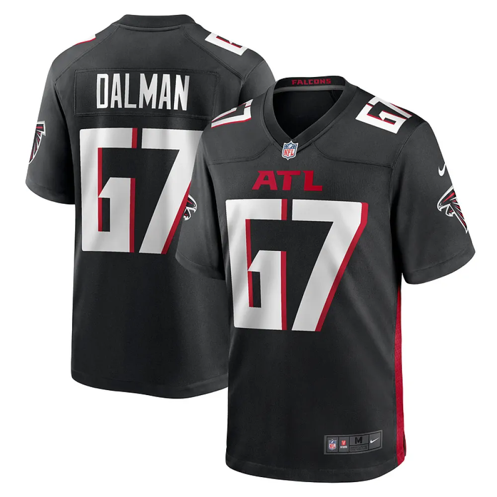 Men's Atlanta Falcons Drew Dalman Black Game Jersey