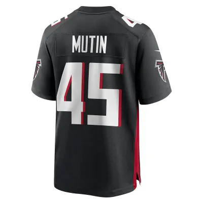 Men's Atlanta Falcons Donavan Mutin Black Game Jersey 02