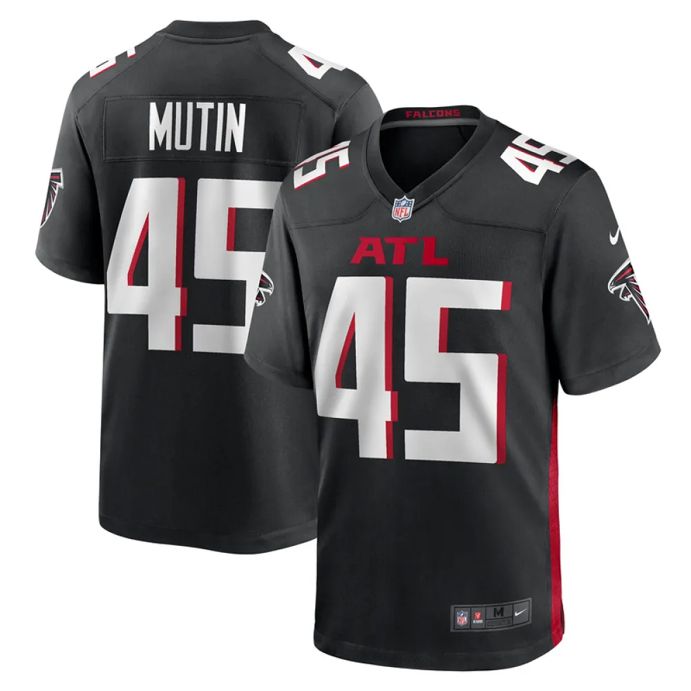 Men's Atlanta Falcons Donavan Mutin Black Game Jersey