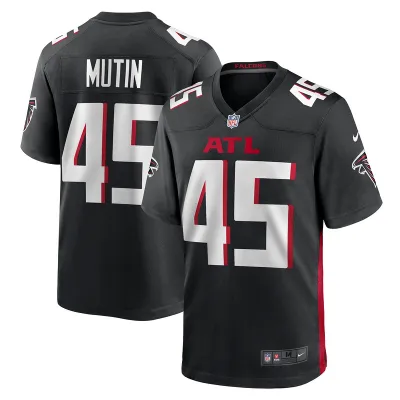 Men's Atlanta Falcons Donavan Mutin Black Game Jersey 01