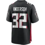 Men's Atlanta Falcons Jamal Anderson Black Game Retired Player Jersey