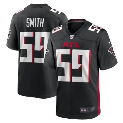 Men's Atlanta Falcons Andre Smith Black Game Jersey 01