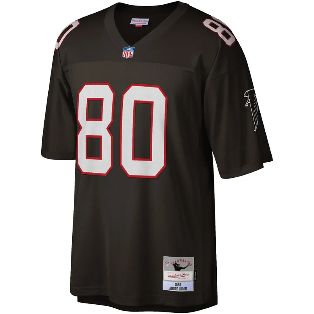 Men's Atlanta Falcons Andre Rison Black Legacy Replica Jersey