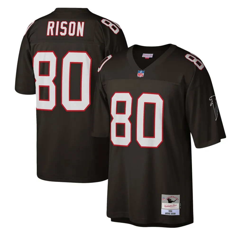 Men's Atlanta Falcons Andre Rison Black Legacy Replica Jersey