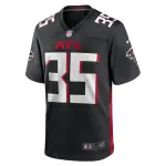 Men's Atlanta Falcons Natrone Brooks Black Team Game Jersey