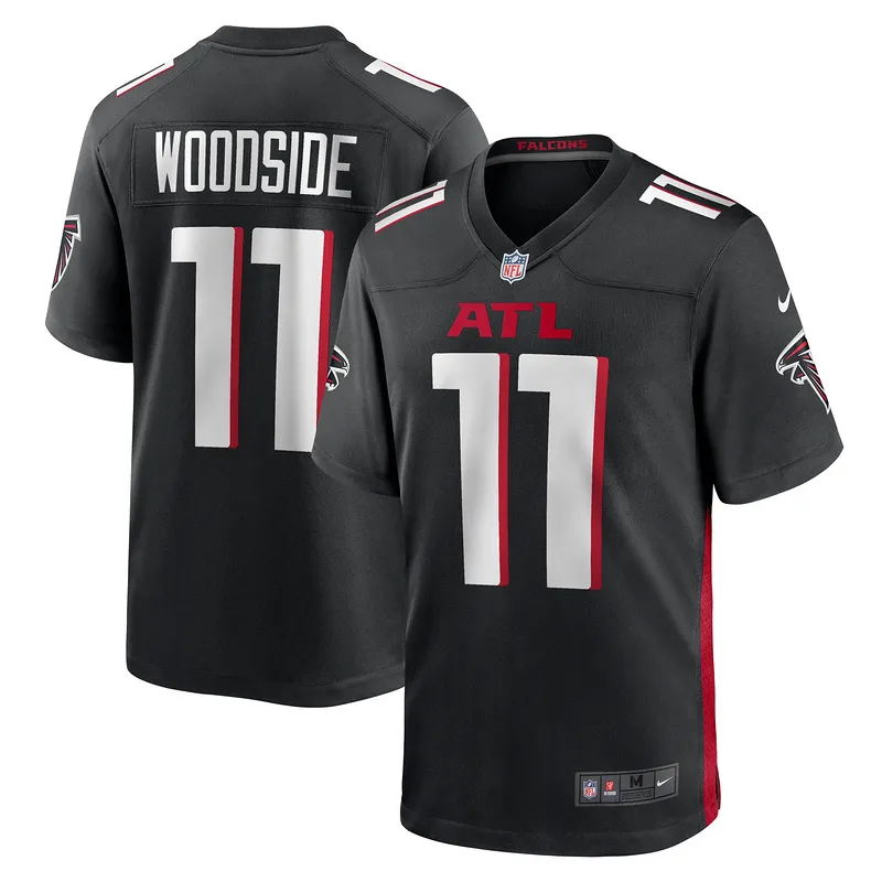 Men's Atlanta Falcons Logan Woodside Black Team Game Jersey