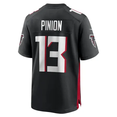 Men's Atlanta Falcons Bradley Pinion Black Game Player Jersey 02