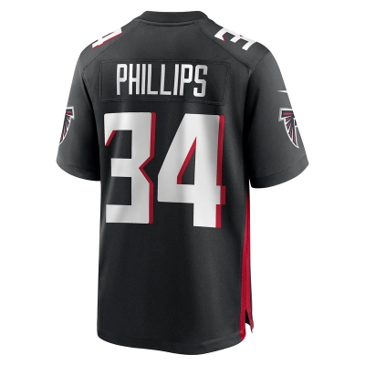 Men's Atlanta Falcons Clark Phillips III Black Team Game Jersey 02