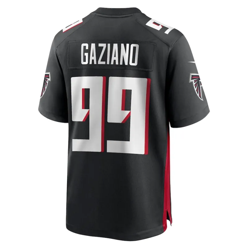 Men's Atlanta Falcons Joe Gaziano Black Team Game Jersey