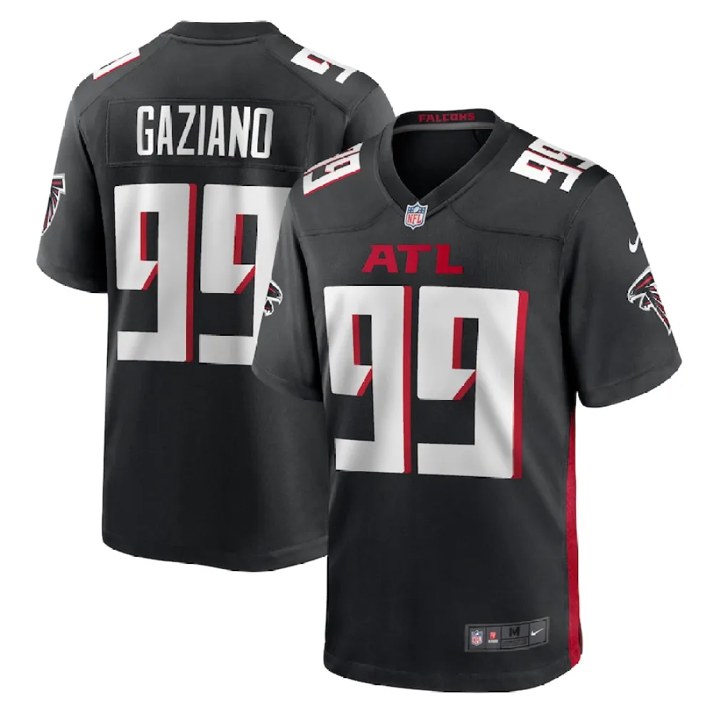 Men's Atlanta Falcons Joe Gaziano Black Team Game Jersey