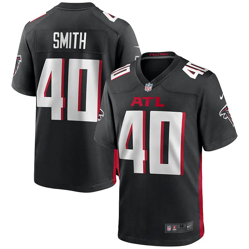 Men's Atlanta Falcons Keith Smith Black Game Jersey