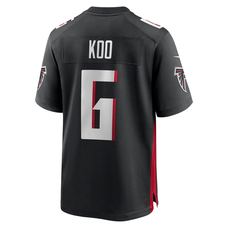 Men's Atlanta Falcons Younghoe Koo Black Team Game Jersey