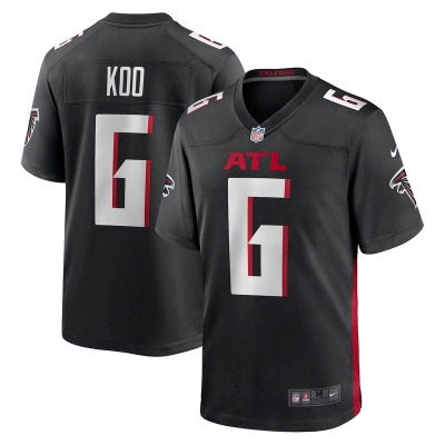 Men's Atlanta Falcons Younghoe Koo Black Team Game Jersey 01