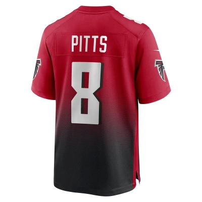Men's Atlanta Falcons Kyle Pitts Red Alternate Game Jersey 02
